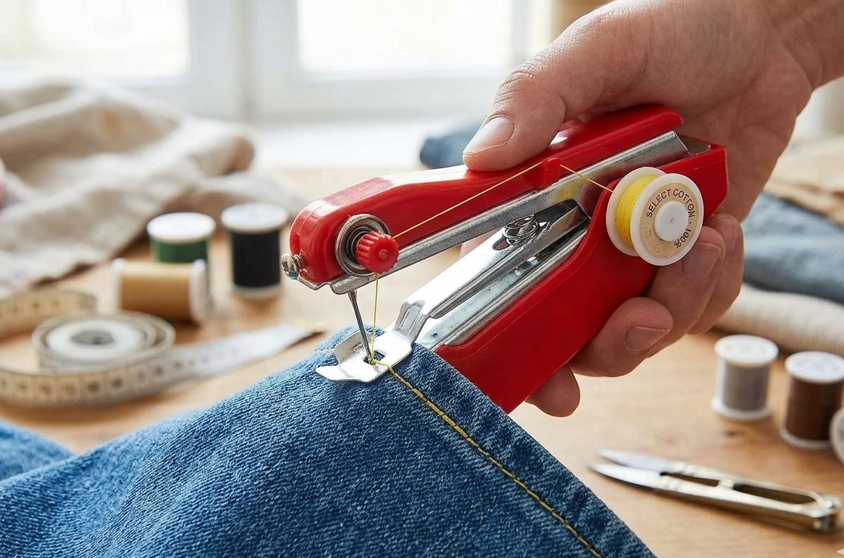 🧵 Handy Sewing Machine – Portable Handheld Stitching Tool Quick Repairs & Emergency Stitching Stapler Sewing Machine