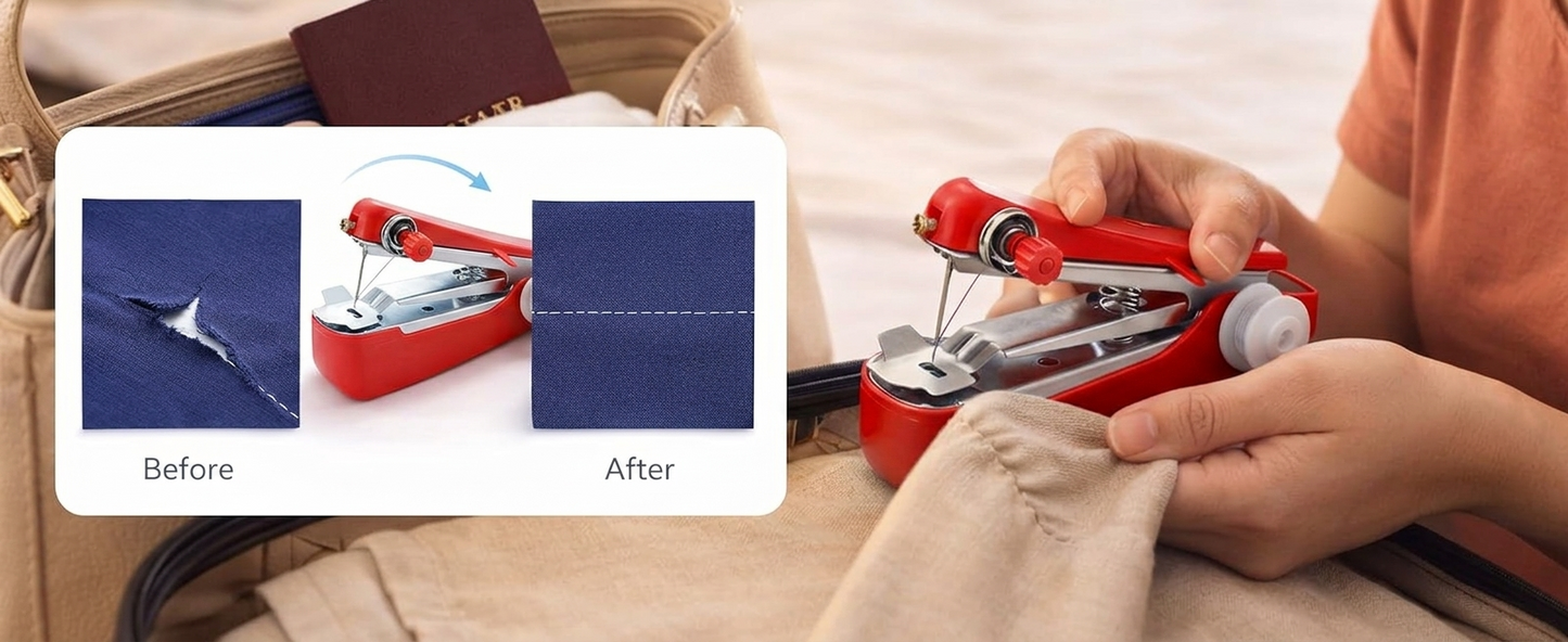 🧵 Handy Sewing Machine – Portable Handheld Stitching Tool Quick Repairs & Emergency Stitching Stapler Sewing Machine